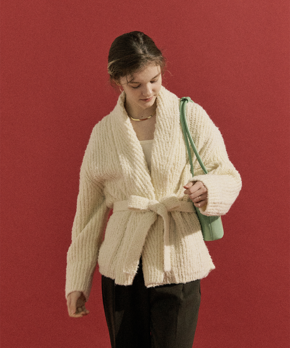 캐시미어 알파카 숄 니트 코트 여성 겨울 가디건 / 2 colors